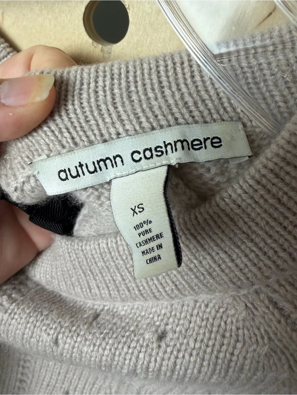 Autumn Cashmere 100% Cashmere Pointelle Knit Sweater – XS
